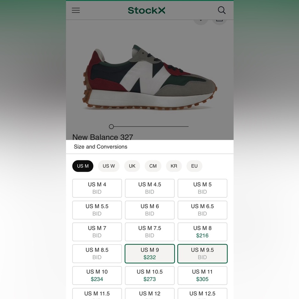 New Balance Men’s 327 Sneakers - Picture 10 of 10